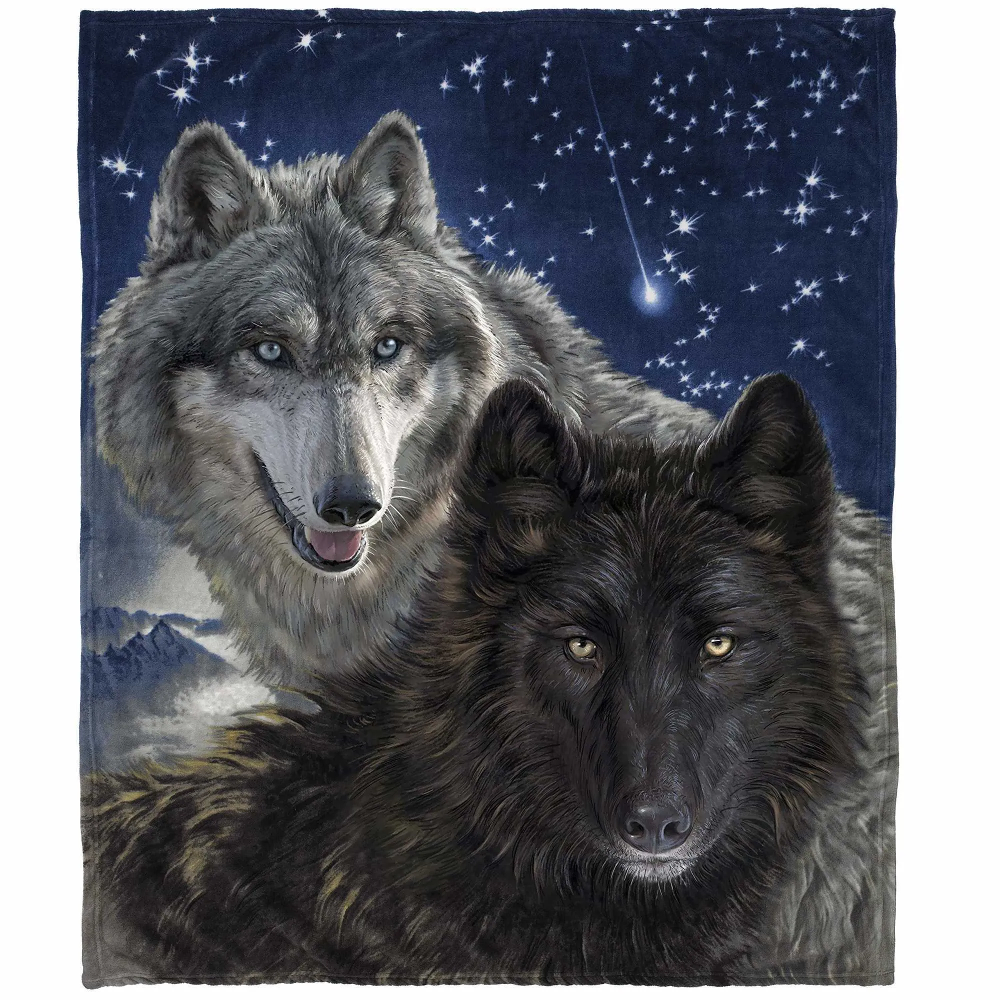 Blue Wolf Fleece Throw Blanket Lightweight Soft And Warm For Bed Couch Twin Queen Animal Comfy Wolf Blanket R230615 From Us north dakota 21.11 DHgate.Com Better Than Pottery Barn Crate Barrel