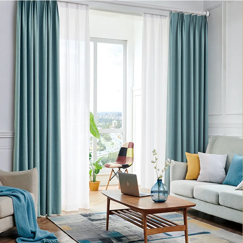 Cortinas opacas gruesas modernas para sala de estar, decoración de ventana  de dormitorio, diseño de marcas
