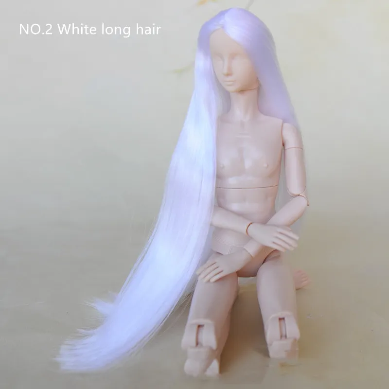 Doll Bodies Parts Quality 31cm Male Doll Figures 20 Joints Flexible Body BJD Boy Doll Long Hair Boyfriend DIY Doll Head Girl Collection Gift Toys 230614