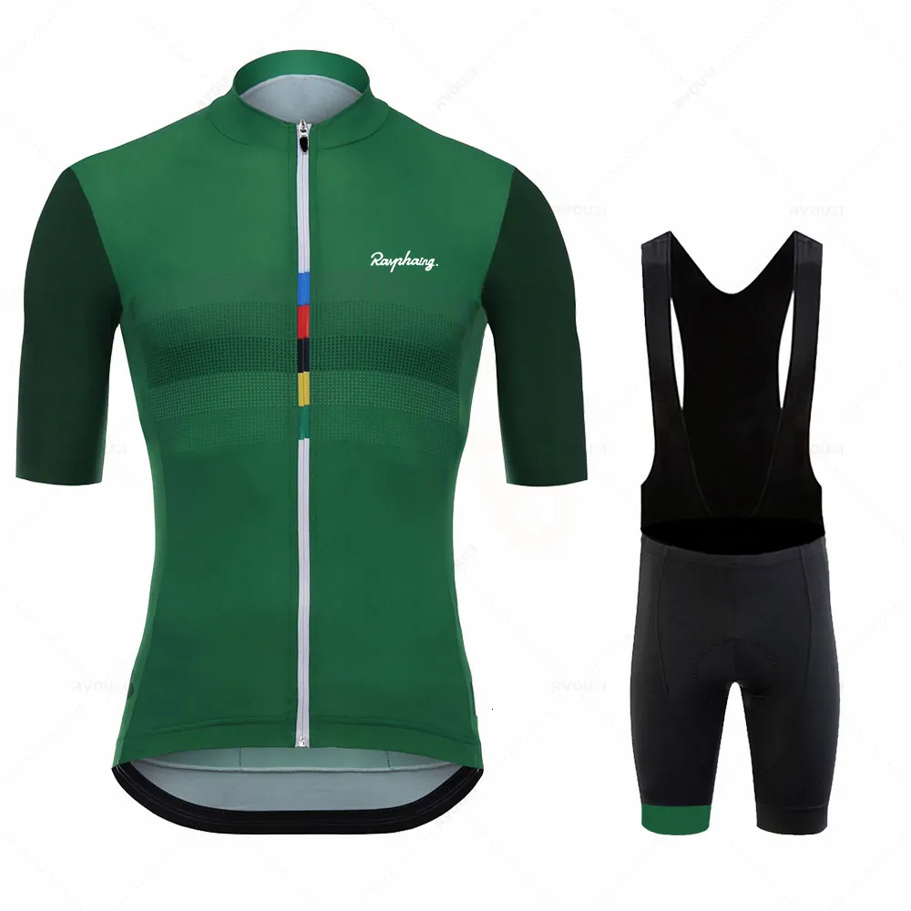 Cykeltröja sätter kläder Raphaing Set Men Short Sleeve Suit Team Road Bike Riding Uniform Summer Training Wear 230614