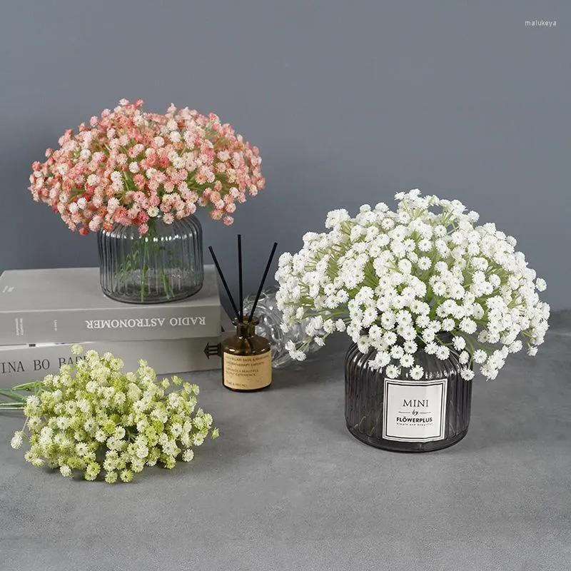 Babies Breath Flowers Artificial Bouquets Real Touch Flowers for Wedding Home DIY Decor Plastic Artificial Gypsophila Lavender Flowers Plants Garden