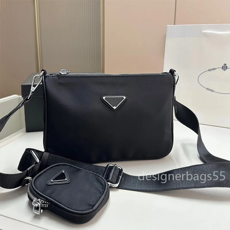 Designer-Kreuzkörper für Männer und Frauen Nylon Schwarzer Brustbeutel Crossbody Taschen Zwei-teiliger Münzbeutel Hochwertige Ladies Messenger Schulter Geldbeutel