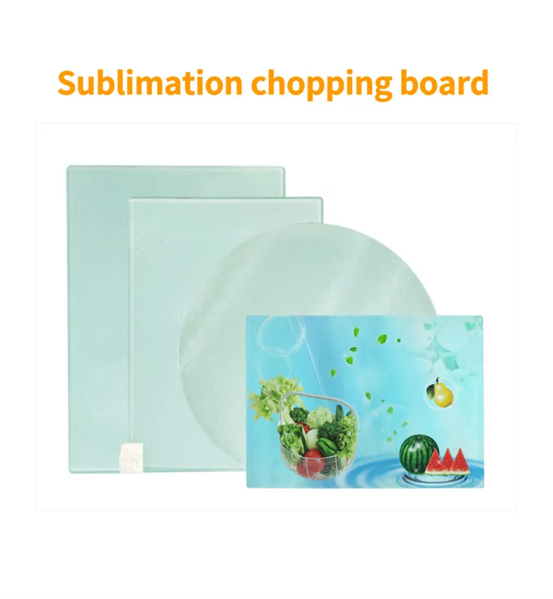 Sublimation planche à découper en verre blanc Sublimation planche à découper transfert de chaleur verre trempé coupe planche à découper pour la cuisine