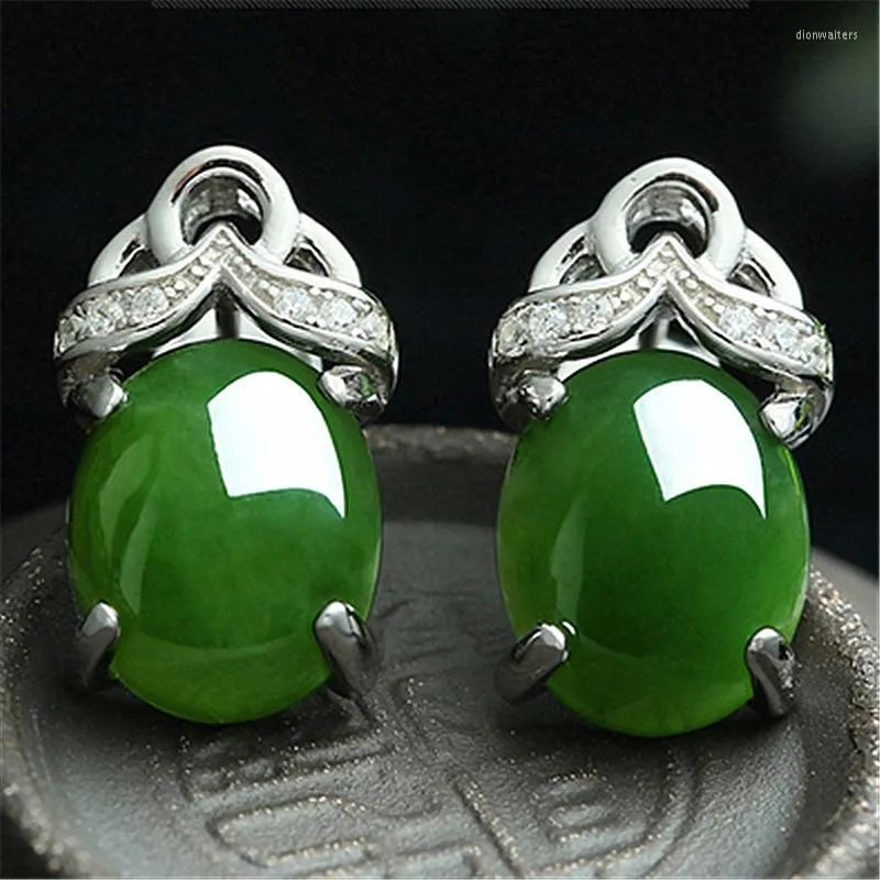 Ohrstecker, natürlicher grüner Chalcedon, handgeschnitzter Wassertropfen, Mode-Boutique-Schmuck, Herren- und Damen-Achat, Großhandel