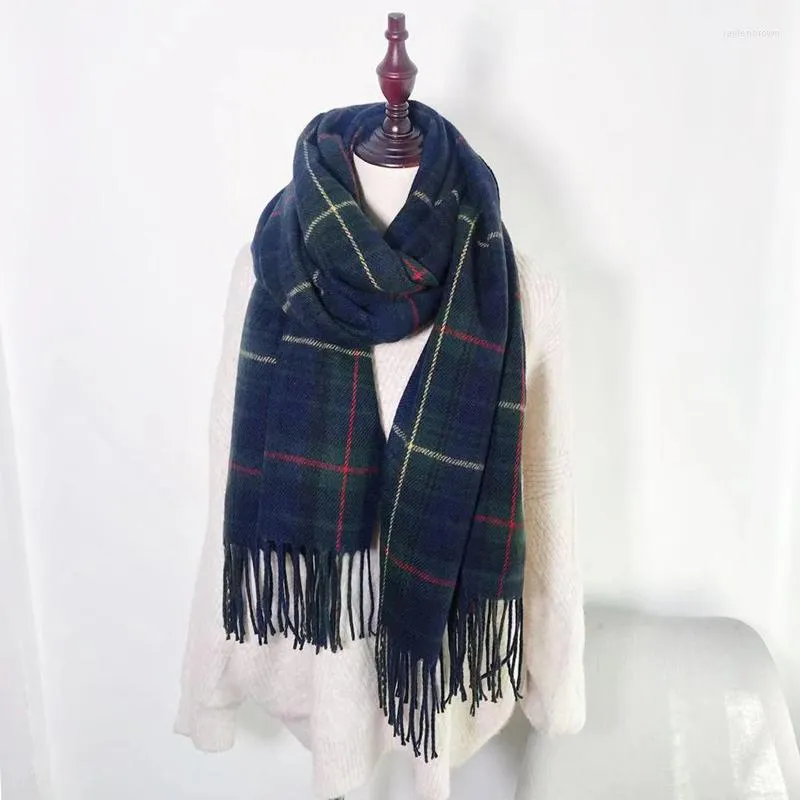 Шарфы Женщины подарок шерстяной шерстяной шарф кашемир широкие решетки с длинной платкой оберточная оберточная упаковка тепло