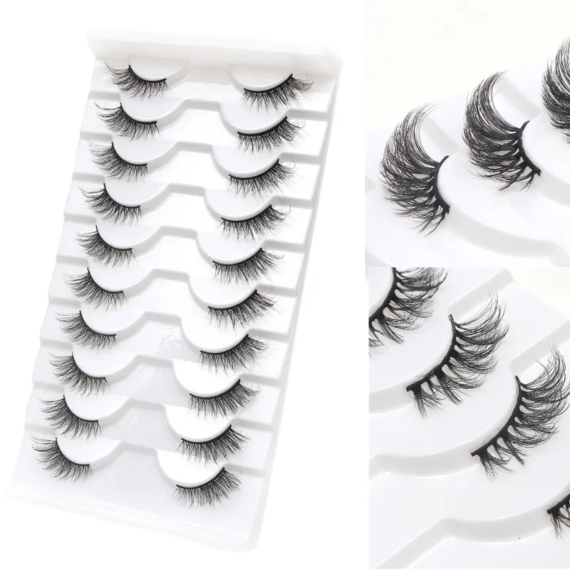 Makeup Tools Half Lashes False Eyelashes Natural CatEye 3D Curly Accent Extension Wispy 34 Corner Pack 230614