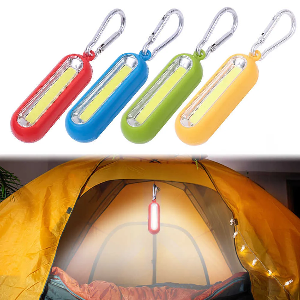 Ny Mini LED -ficklampa Portable Cob KeyChain Pocket Light 3Modes Batteridriven Emergency Work Light Outdoor Camping Lamp Lantern