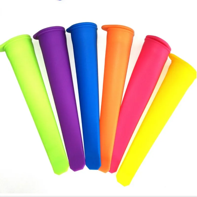 2021 15CM Silicone Ice Pop Mold- Colorful Frozen Dessert Makers, Reusable Tube for Homemade Flavored Ice Treats
