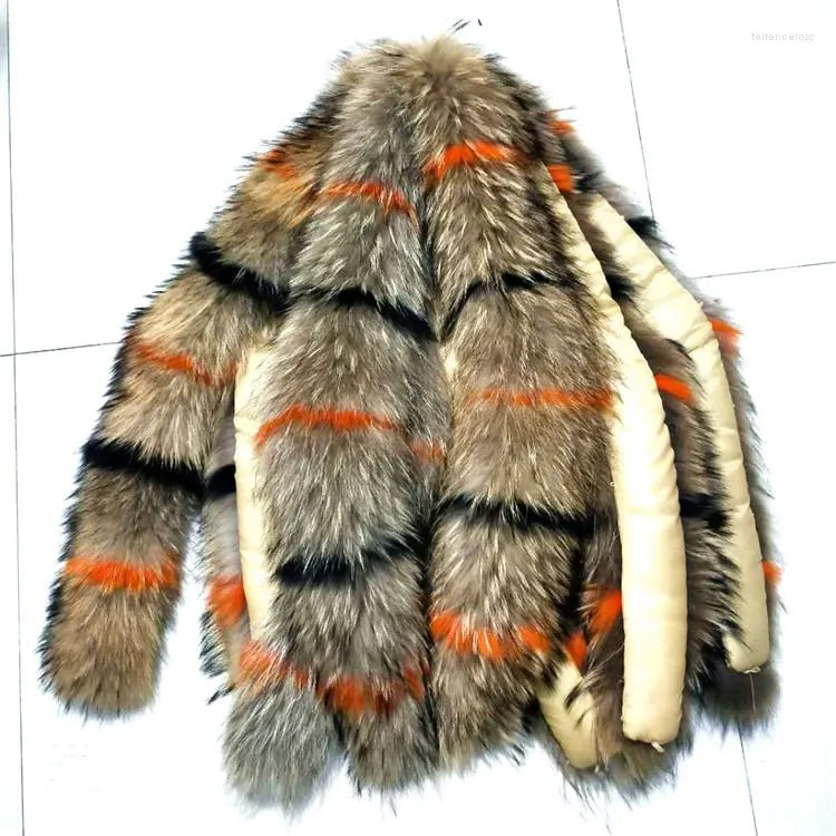 الأوشحة Qearlstar Raccoon Raccoon Fur Tercle Super Big 75 16cm نساء الرجال الفاخرة الشتاء معطف الجاكيتات الملونة Zxx235