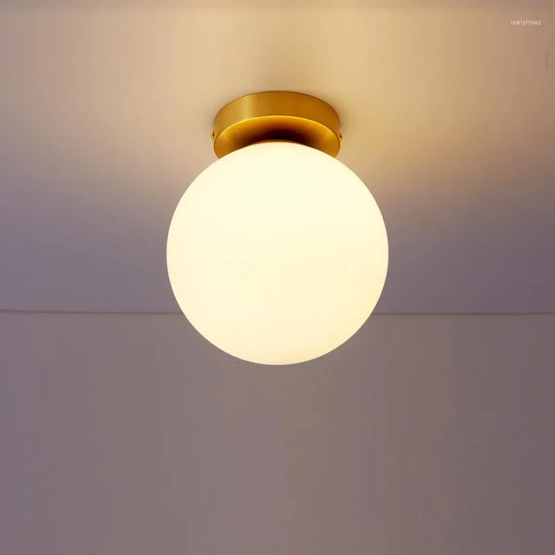 Plafonniers nordique créatif LED lampe de luxe Simple salon métal moderne minimaliste couloir éclairage chambre luminaires
