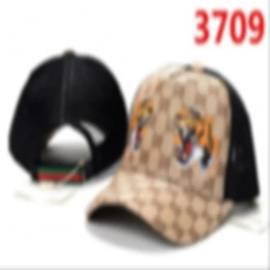 2022 Designer Herren Baseball Caps Frau Marken Tiger Kopf Hüte Biene Schlange Gestickte Knochen Männer Frauen Casquette Sonnenhut Gorras Sports333f