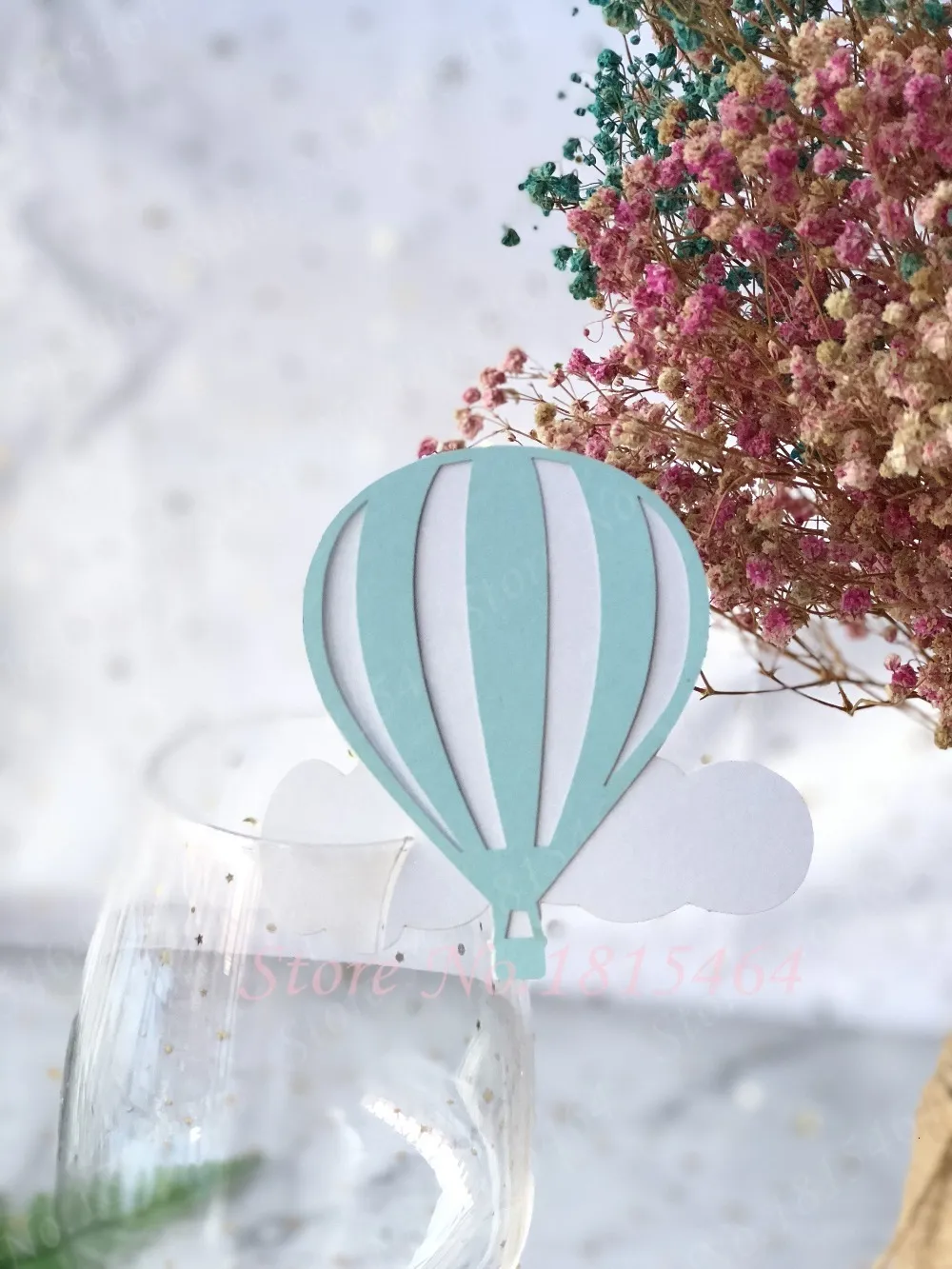 Greeting Cards 50pcs Balloon Wine Glass Place Name Cards Markers Party Table Invitation Cards Party Event Decoration Supplies 230615