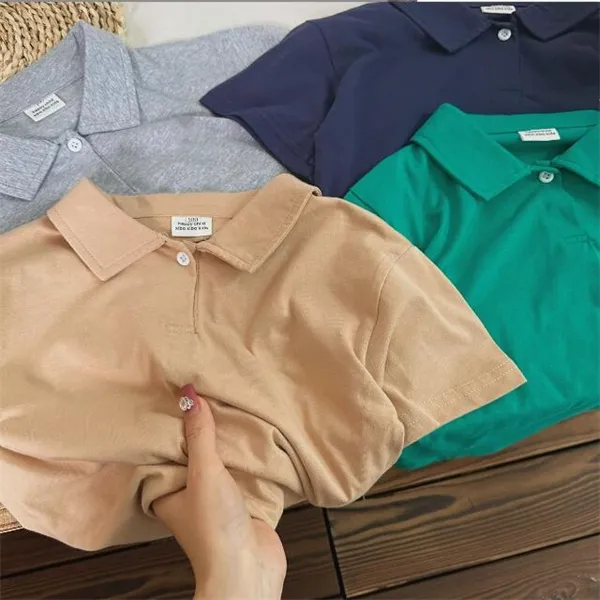 Été nouveau produit Designer ensemble de vêtements pour enfants garçons et filles marque de mode broderie POLO bébé à manches courtes ensemble de deux pièces