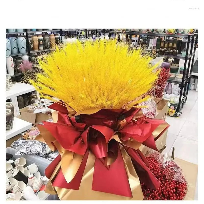 Flores decorativas 50 g / Longitud 40-45 CM Ramillete fresco natural Flores Eternell Millet Flowe Suministros de boda Regalos para el día de la madre 2023 Nupcial B