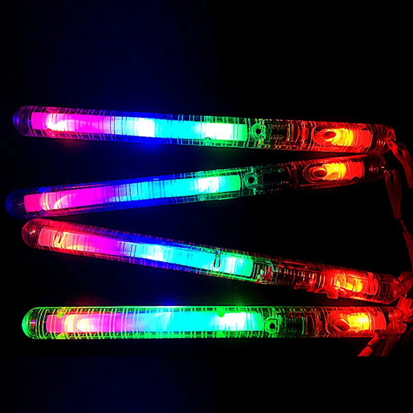 LED Light Sticks 1pc LED Glow blinkande ljus upp stickpatrull blinkande konsertparti gynnar leksak multicolor ljus blinkande rave konserter parti 230614