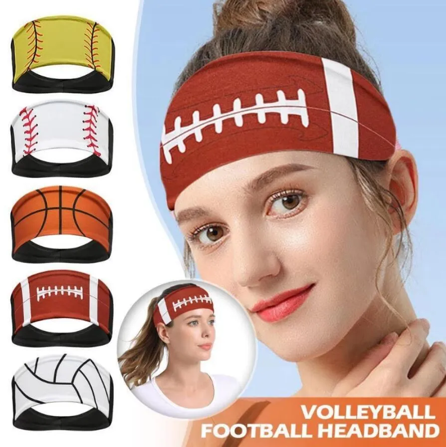 Mode Softball Sport Sueur Balle Bandeaux Filles Yoga Fitness Femmes Cheveux  Accessoires Bandanas Large Running Basketball Bandeau Du 1,03 €