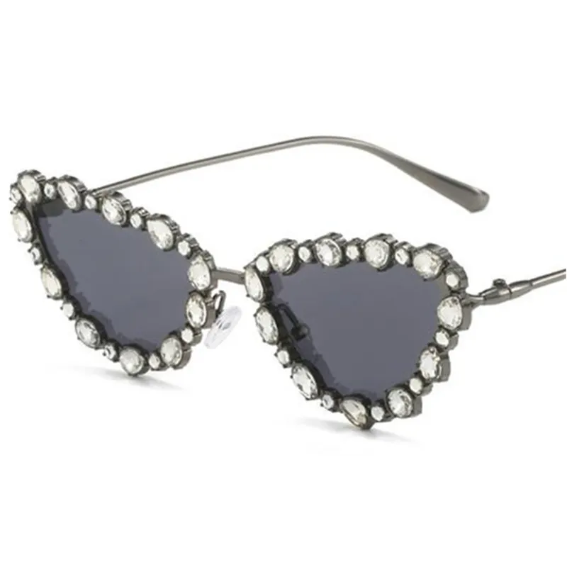 Gafas de sol de moda para mujer, gafas de sol de lujo ligeras, gafas de diamante Adumbral Anti-UV, gafas de ojo de gato, simplicidad Ornamental