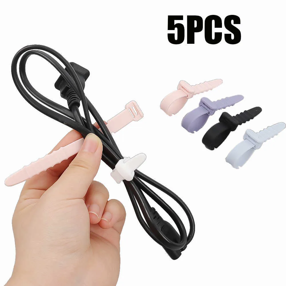 New Portable Cable Organizer Winder Home Office Storage Fixed Tie Wire Management Cable Desktop Earphone Winder Storage Organizer