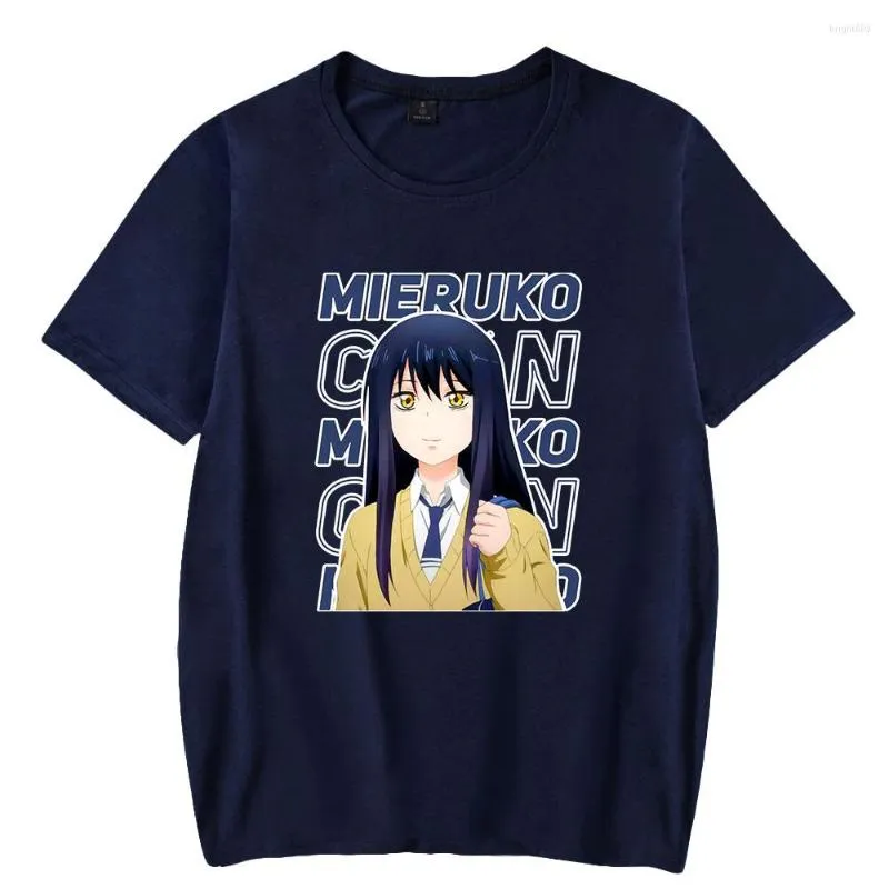T-shirt da uomo T-shirt Mieruko-chan Merch T-shirt sciolta a maniche corte Casual All-match T-shirt neutra Kawaii T-shirt per bambini Abbigliamento streetwear