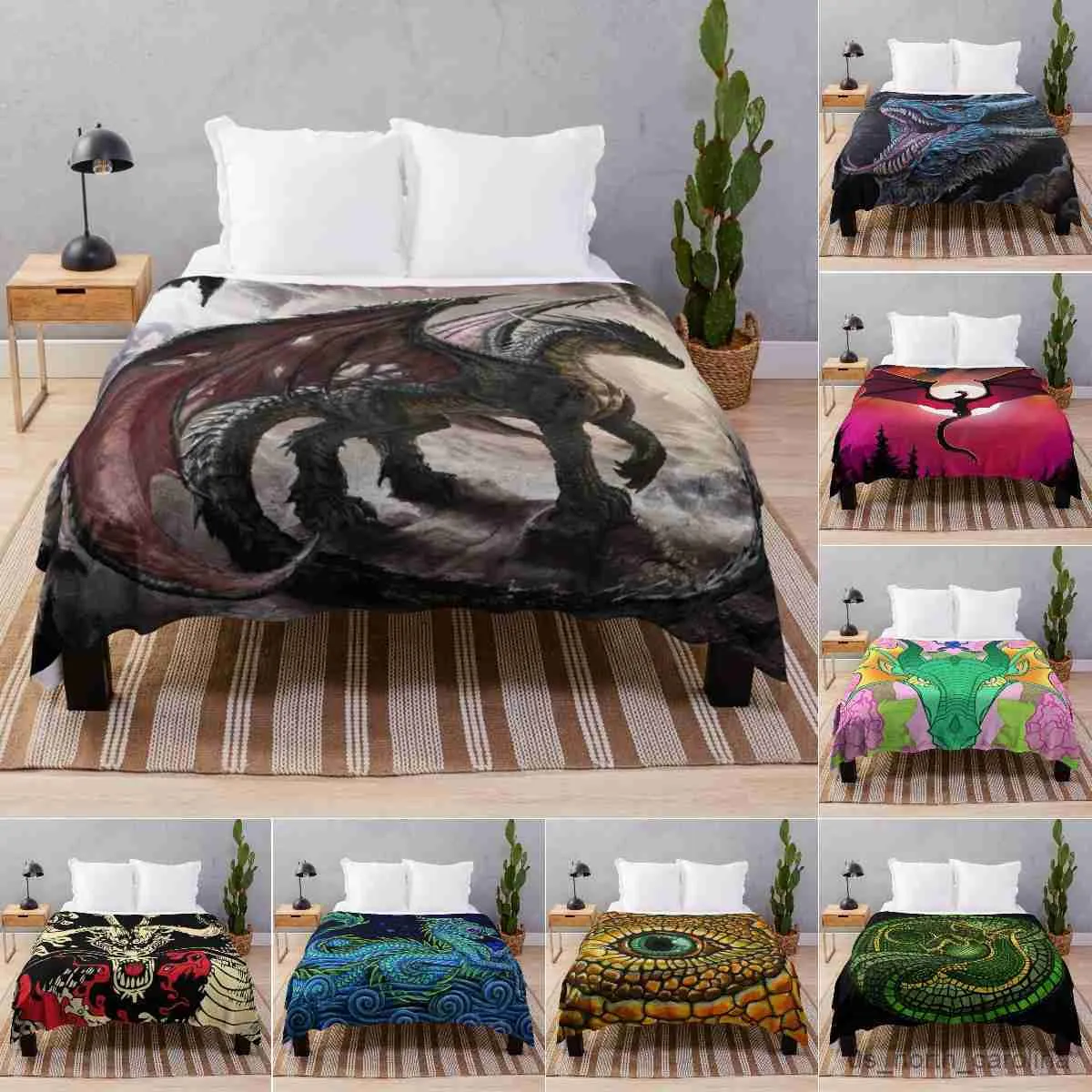 Одеяло Дракон Бросок одеяло для постельного дивана диван легкий туристический поход.