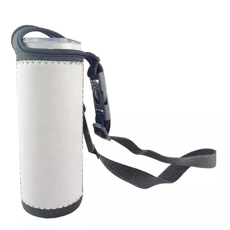 Sublimation white Blank 20oz Skinny Tumbler Tote Diving cloth Neoprene bottle Sleeves with Adjustable Strap Drinkware Handle Water cups Carrier Sleeve Covers