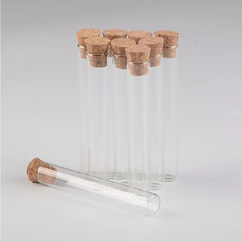 5 ml 12*75 mm małe szklane testowe fiolki słoiki z korkami Stopper Pusta szklana przezroczyste butelki słoików masonowych 100pcs bezpłatna wysyłka huogc