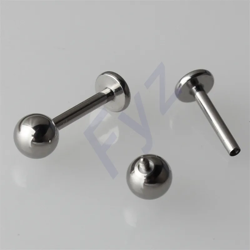 Labret Lip Piercing Jewelry ASTM 36 Filettatura interna 14G 16G 18G Ear Cartilage Helix Tragus Stud Body 230614