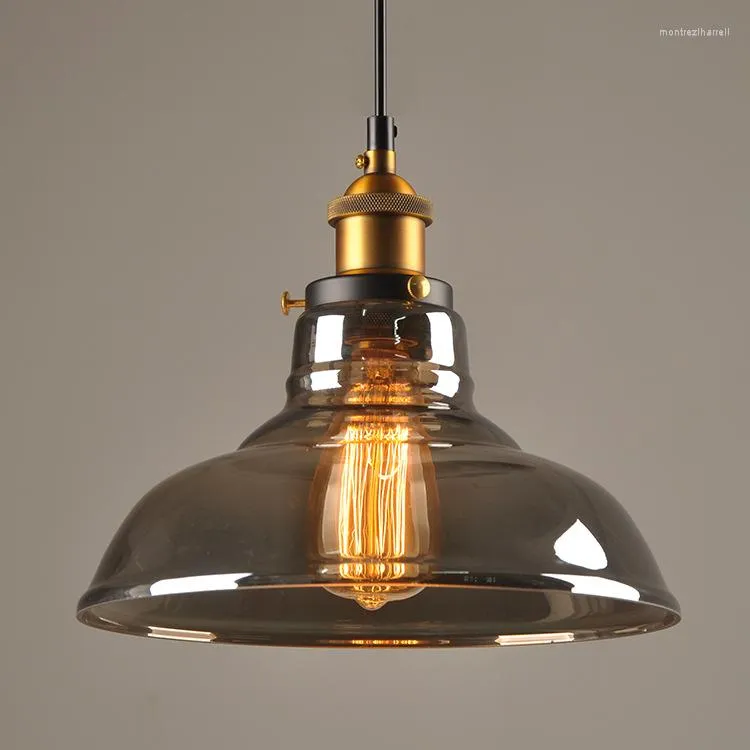 Pendelleuchten American Retro Vintage Lichter Klarglas Lampenschirm Loft E27 für Esszimmer Küche Lampe