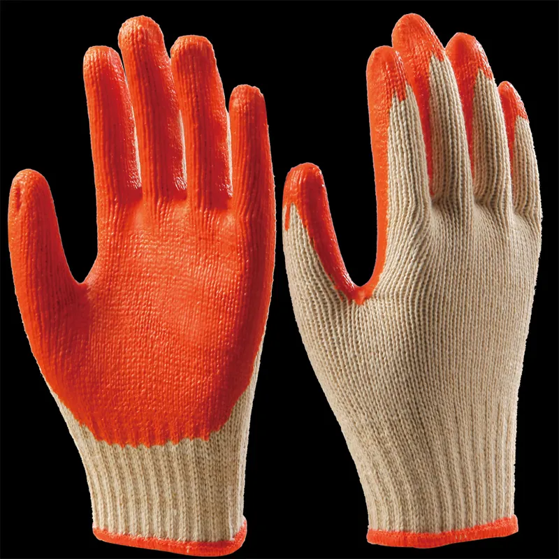 Spécifications complètes des gants de protection lisses en latex trempé à la paume à 7 broches