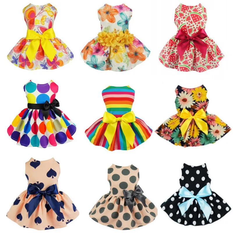 Vestuário para cães Vestido para animais de estimação para cães Linda flor Verão Cachorrinho Saia Princesa Vestidos para animais de estimação Festa Saia para cães pequenos Roupas para cães Ropa Perro 230614