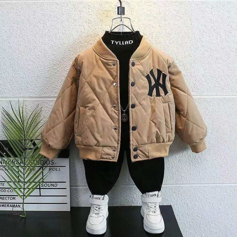 Jacken Kinder Jungen Baumwolljacke Herbst und Winter Kinder verdickter Baseballanzug Baby Baumwollkleidung Kinderkleidung 230614