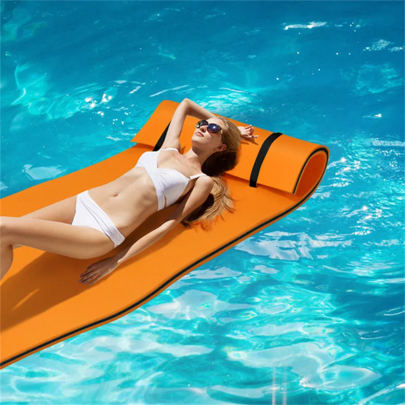 Bleu) Tapis en Mousse de Natation Perfeclan Matelas Flottant pour Piscine Simple Enfant Couverture de Lit Flottante Coussin pour Enfants Bleu