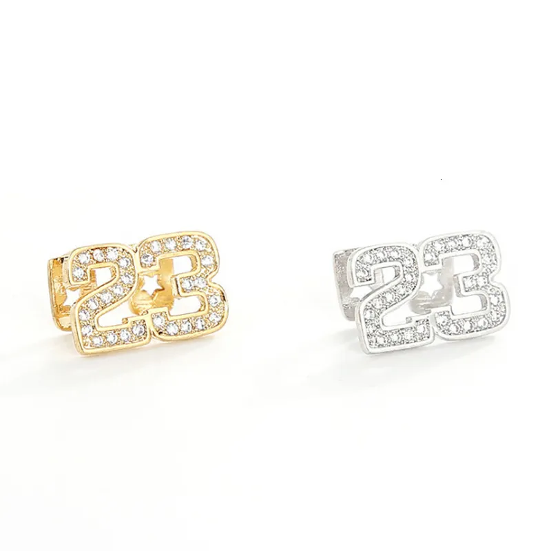 Nosringar Studs Hip Hop Fang Cubic Zircon Number Teeth Bottom Caps Mouth Tooth Cosplay Jewelry 230614