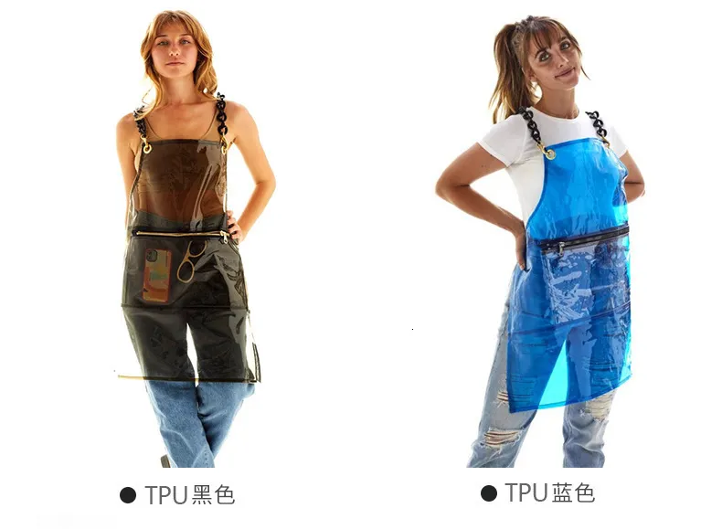 Aprons For Women: Transparent Waterproof Work Apron With