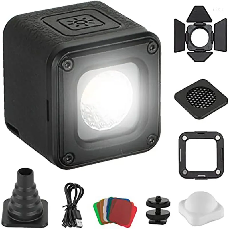 Cabeças de flash mini luz led portátil à prova d'água com 8 filtros de cor