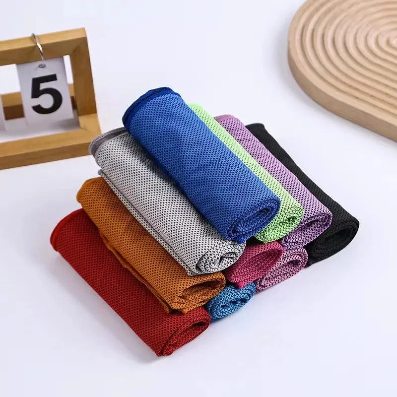 Serviette Rafraîchissante En Microfibre – 101x30 Cm, Sans Produit Chimique, Avec Sac Et Mousqueton, Pour Sport Et Voyages