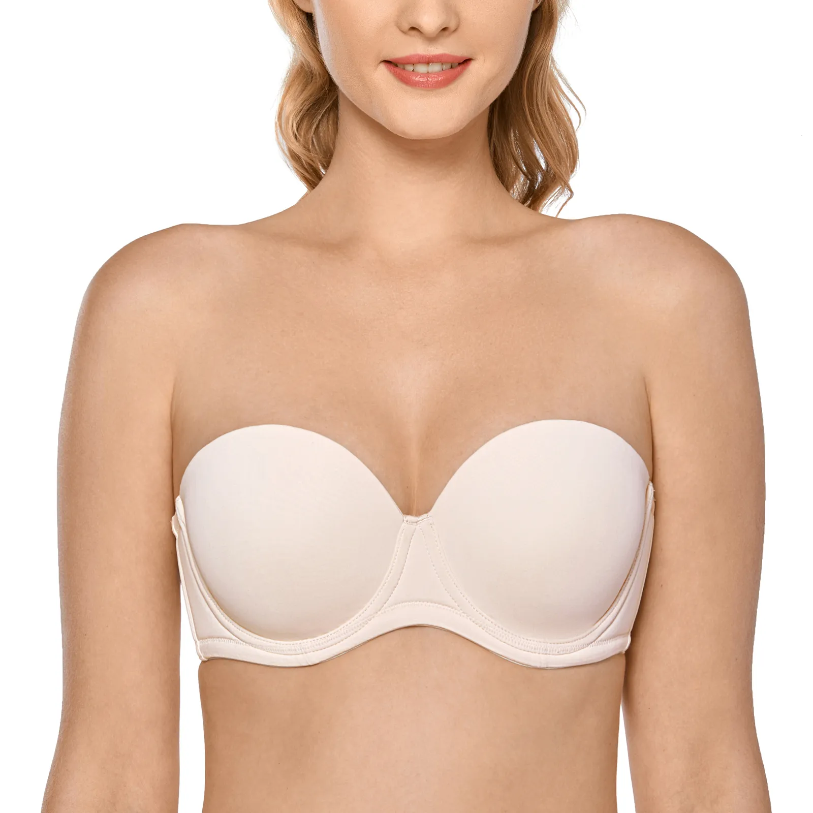 DELIMIRA Women's Multiway Strapless Bra Plus Size Underwire