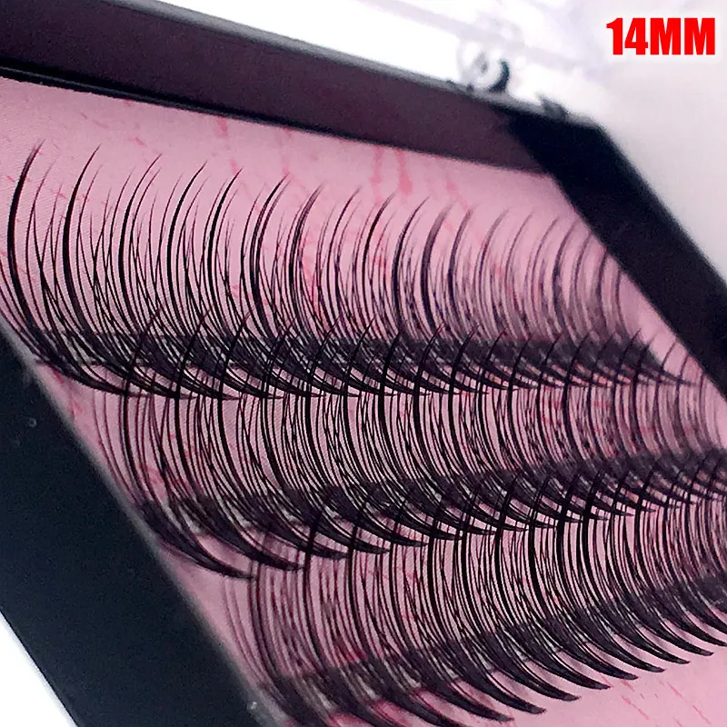 أدوات الماكياج 4 حزم Packs 57 عقدة أسود مدبب الرموش كاذبة كاذبة Eye Lash Extension اختر 8mm 10mm 12mm 14mm L1604 230614