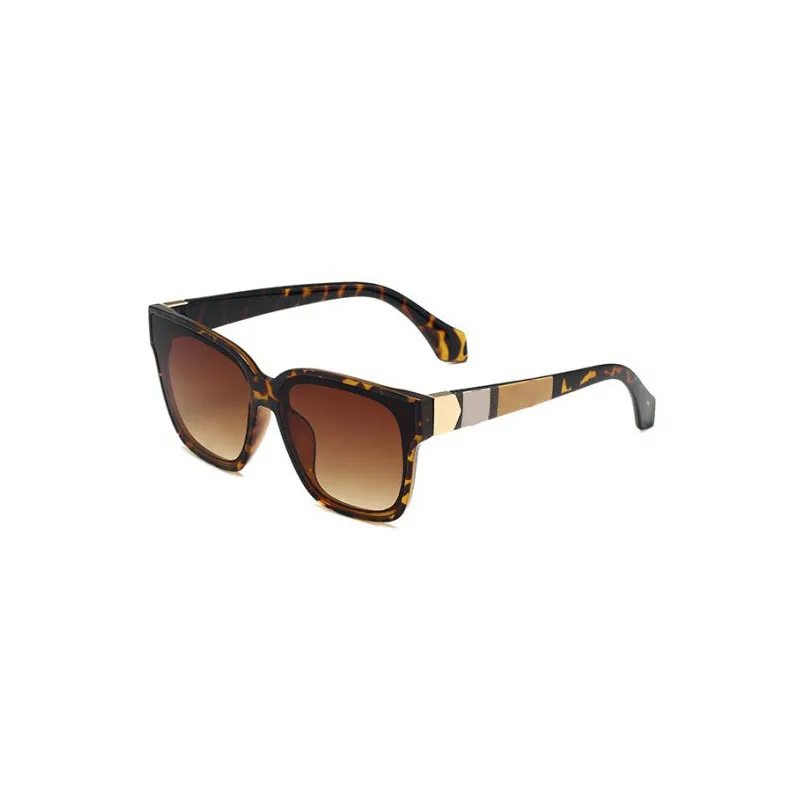 Designer Polariserade fyrkantiga solglasögon glasögonglasögonglasögon för män kvinnor lyx UV400 anti-reflektion stor ram sommarsportstrand kör leopard te