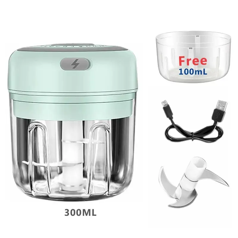 300ml Electric Mini Chopper Blender For Garlic, Crushed Pepper, Onion