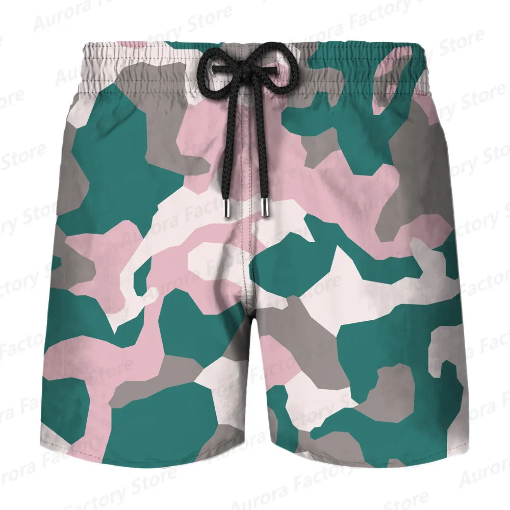 Men's Shorts Summer Men's Camouflage Print Shorts Hawaiian Vacation Style Pants Casual Outdoor Streetwear Fashion Male Oversized Clothing 230615