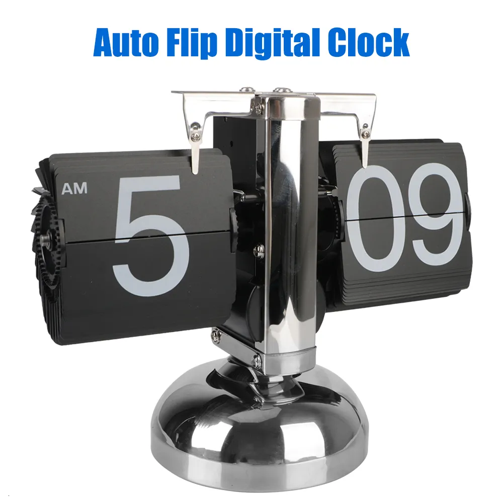 Retro Flip Quartz Decorative Table Clocks Amazon With Internal Gear And