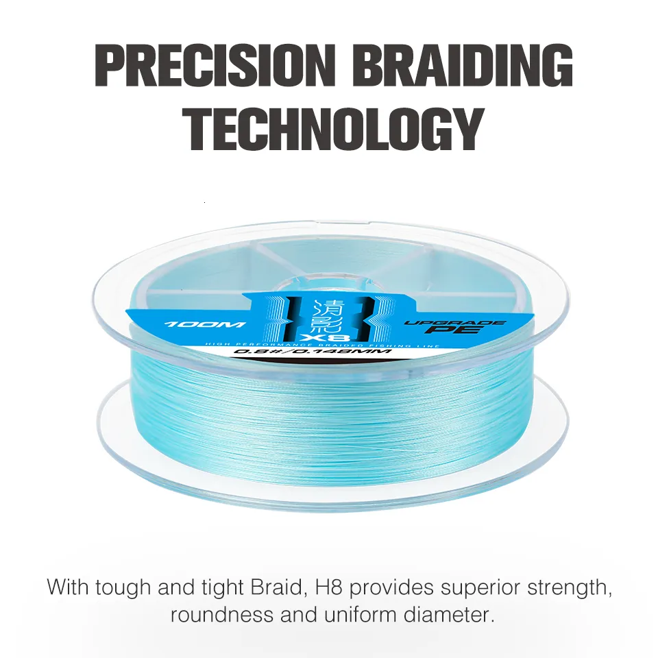 Braid Line TSURINOYA 300M 150M 100M 8 Weaves PE Fishing Line H8