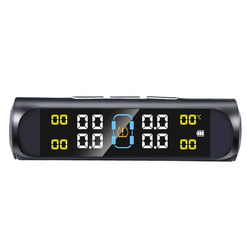 E-ACE solaire TPMS moniteur de pneu de voiture capteur de pression des pneus systèmes d'alarme de sécurité automatique affichage numérique pression des pneus