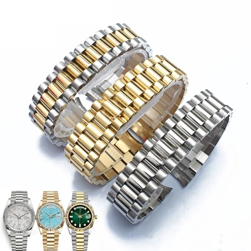 Bracelets de montres Bracelet de montre pour Rolex DATEJUST DAY-DATE OYSTERPERTUAL DATE Bracelet en acier inoxydable Accessoires de montre 13 17 20 21mm Bracelet de montre 230616