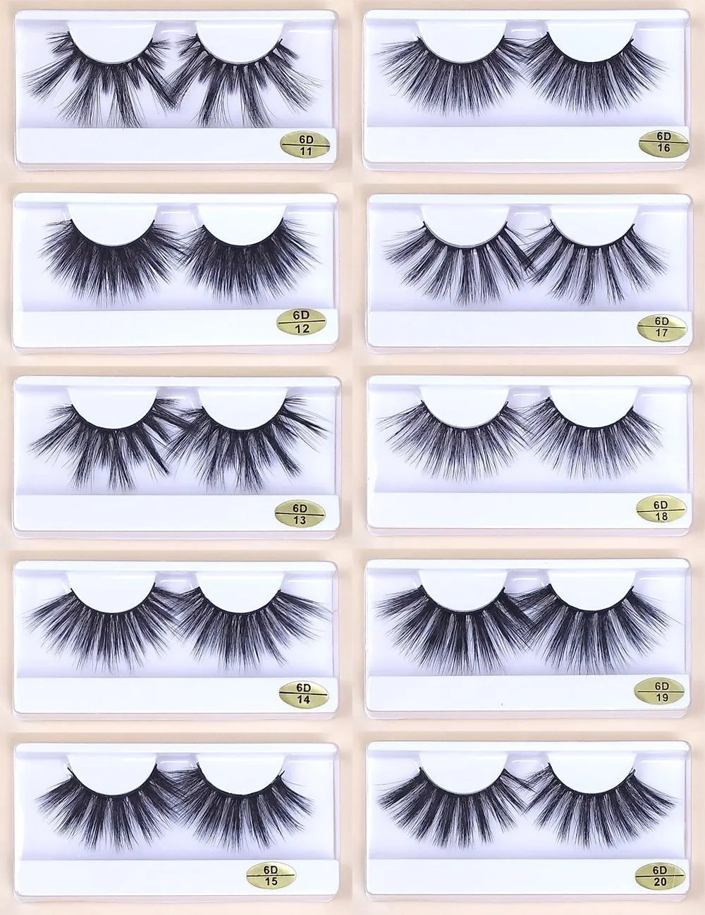 Wholesale 25mm Lashes 10 styles 25 mm False Eyelashes Thick Strip Mink Lashes Makeup Dramatic Long Mink Eyelashes In