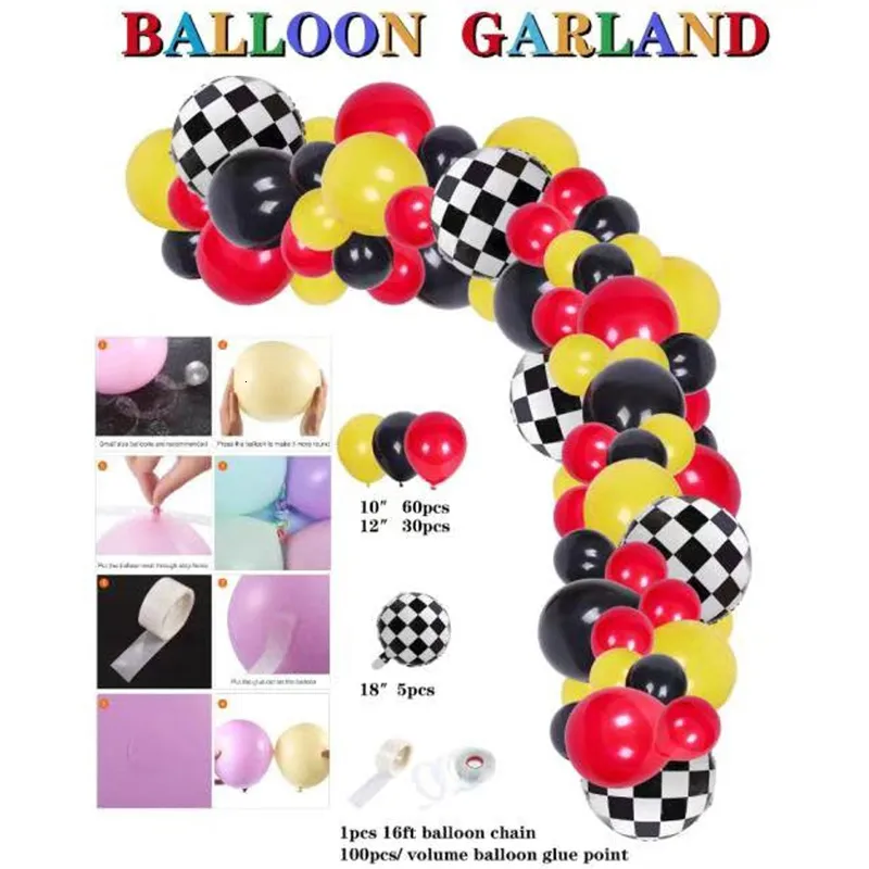 Set da 60 palloncini oro in lattice, composizione per feste