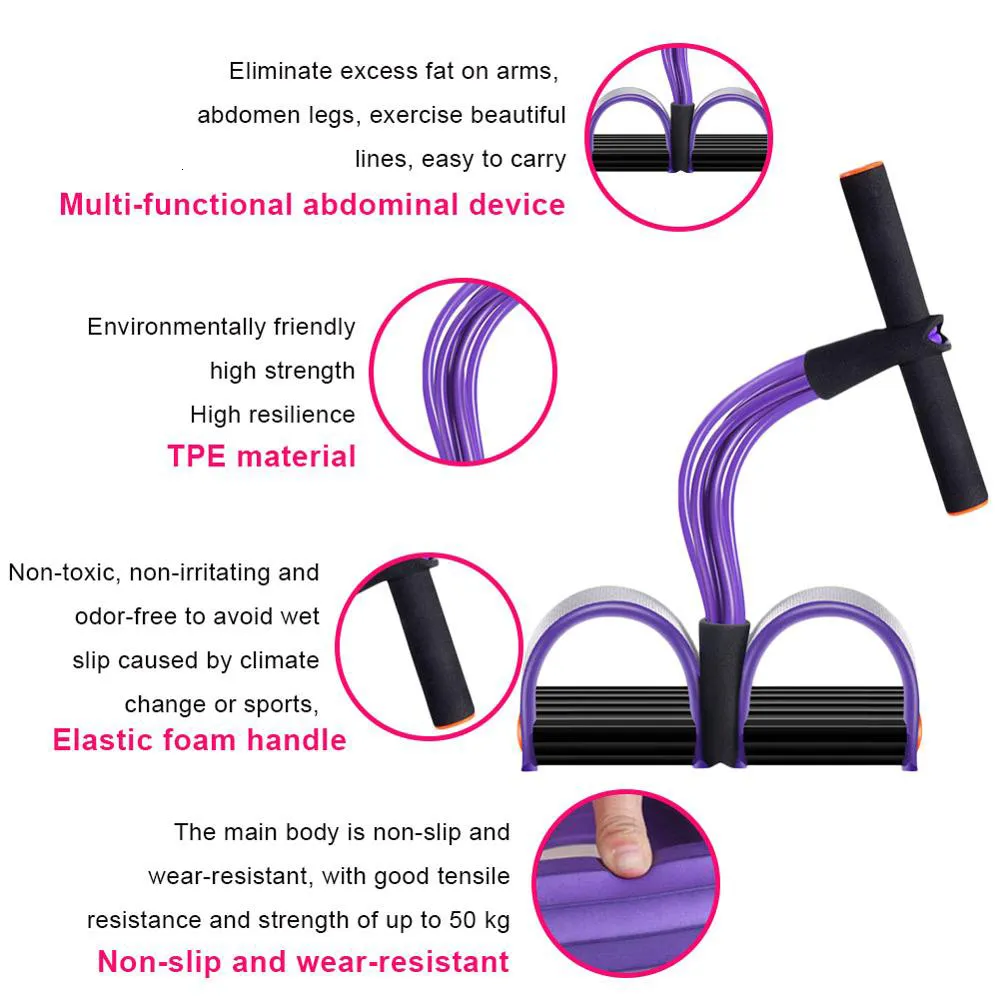 Pedal leg puller indoor fitness resistance bands exercise equipment elastic sit up pull rope workout bands hotsell