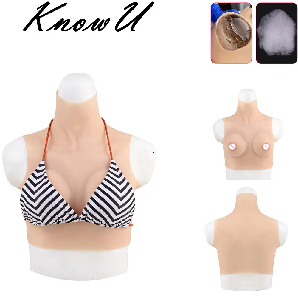 Realistic Artificial Silicone Breastplate Breast Forms Crossdressing Fake  Boobs Enhancer （1 Item） (Color : Color 1, Size : E Cup)