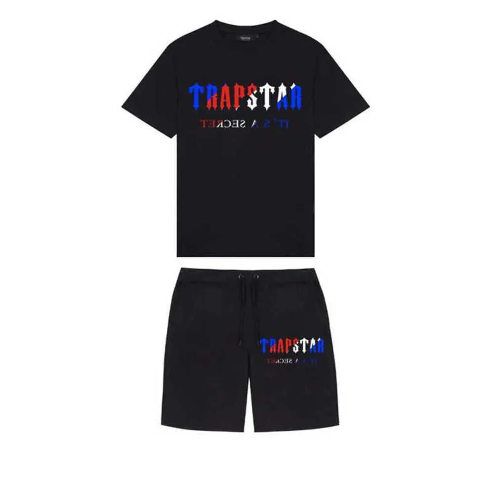 Erkekler Tişörtler Trapstar Moda Kısa Kollu Tshirt Trailsuit Setleri Harajuku Üstler Tee Komik Hip Hop Renk T Shirtbeach Sıradan Şort Tidal Akış Tasarımı 667ESS
